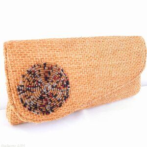 Small Natural Beaded Purse
